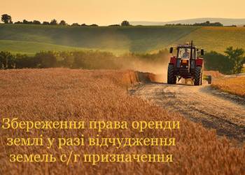 Ірина Діденко про збереження права оренди землі у разі відчуження земель сільськогосподарського призначення